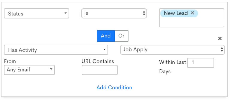 list segmentation screenshot of candidate application